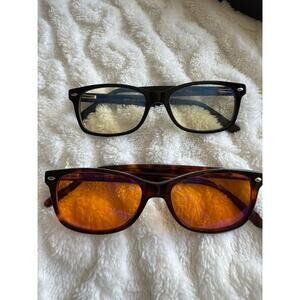 Glasses Swanwick Night Grey Layered Classic Blue Light Blocking Ref 1013
